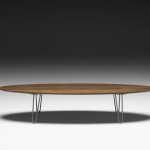 table basse ovale bois