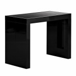 table console extensible ikea noir