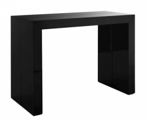 table console extensible ikea noir