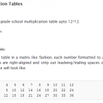 table console java