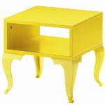 table d'appoint jaune