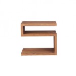 table de chevet en forme de e