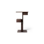 table de chevet en forme de e