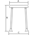 tabouret de douche cadiz