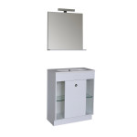 armoire salle de bain blanc