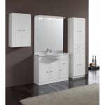 armoire salle de bain blanc