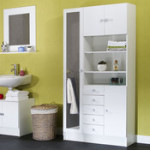 armoire salle de bain blanc