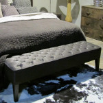 banc bout de lit noir