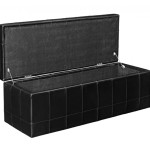 banc bout de lit noir