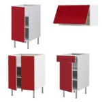 buffet de cuisine rouge pas cher