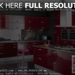 buffet de cuisine rouge pas cher