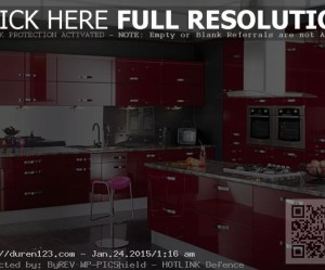 buffet de cuisine rouge pas cher