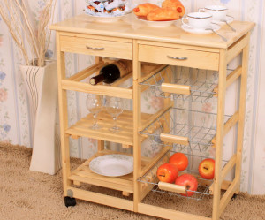 buffet de cuisine sur roulettes