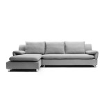 canape d'angle gris clair