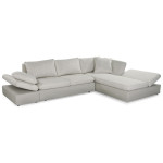 canape d'angle gris clair