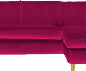 canape d'angle velours et cuir bycast mekong