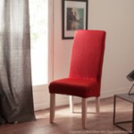 housse de chaise rouge