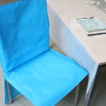 housse de chaise turquoise