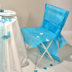 housse de chaise turquoise