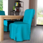 housse de chaise turquoise