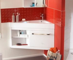meuble d'angle haut salle de bain