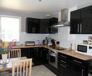 meuble de cuisine noir laque