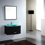 meuble haut salle de bain + noir laque