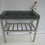 meuble salle de bain inox