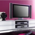 meuble tv bas design blanc laque cocon