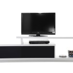 meuble tv bas design blanc laque cocon