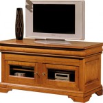 meuble tv bas merisier