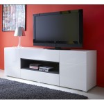 meuble tv haut blanc