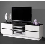 meuble tv haut blanc