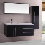 meuble vasque noir laque