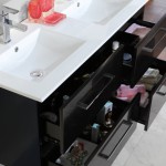 meuble vasque noir laque