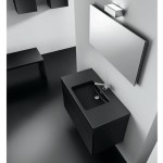 meuble vasque noir laque