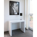 table console laquee blanc