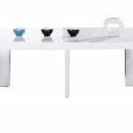 table console laquee blanc