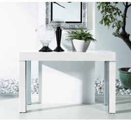 table console laquee blanc