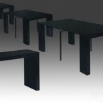 table console noir laque