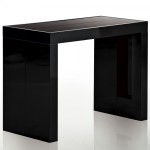 table console noir laque