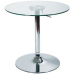 table de bar glass disc