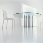 table de bar glass disc