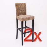 tabouret de bar en rotin