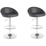 tabouret de bar noir simili cuir