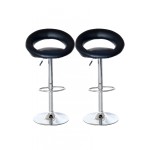 tabouret de bar noir simili cuir