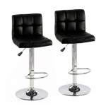 tabouret de bar noir simili cuir