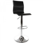 tabouret de bar noir simili cuir