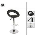 tabouret de bar noir simili cuir