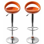 tabouret de bar orange